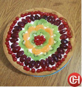 Фруктовый торт со сливочно-творожным кремом