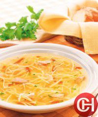 Бульон мясной с домашней лапшой