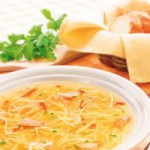 Бульон мясной с домашней лапшой