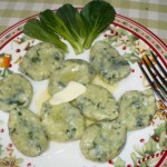 Варенички ленивые со шпинатом