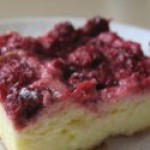 Пирог "Сырник" с малиной